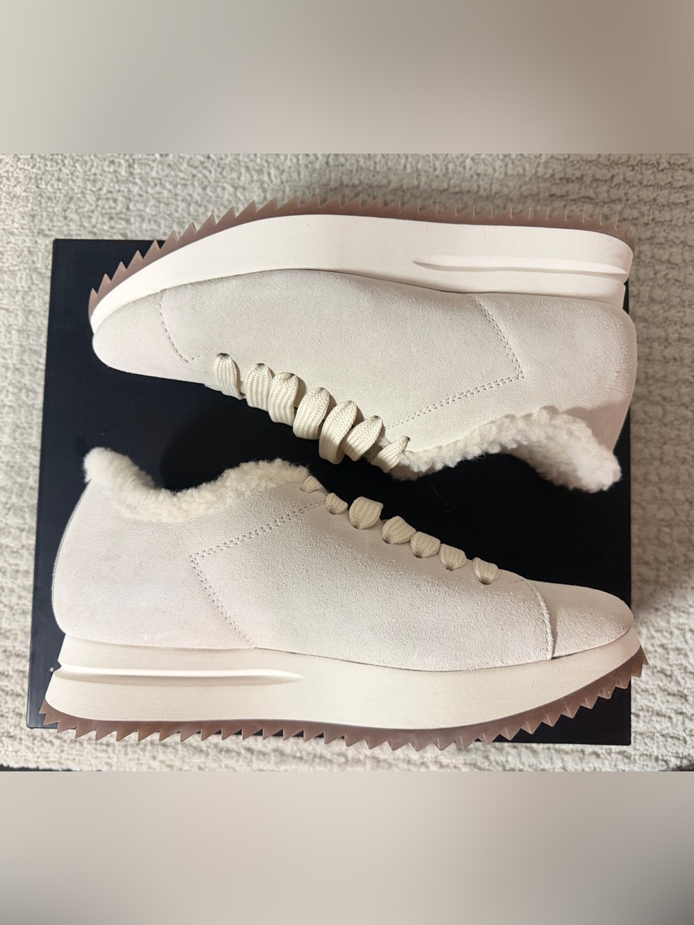 PEDRO GARCIA - Orinda Shearling Suede Sneaker made in Spain Sz 8 NWOB - Picture 4 of 10